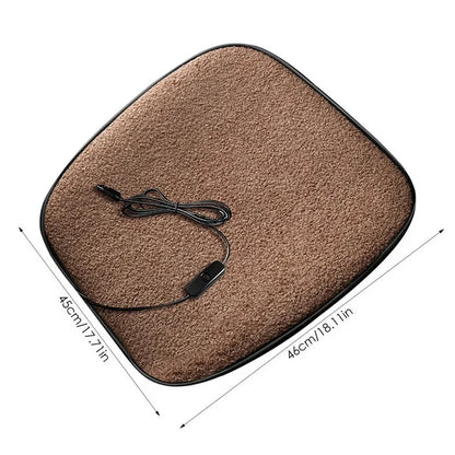 5V Car Heating Cushion Lamb Fleece Winter Warm Universal Car Interior Seat Cover Pad