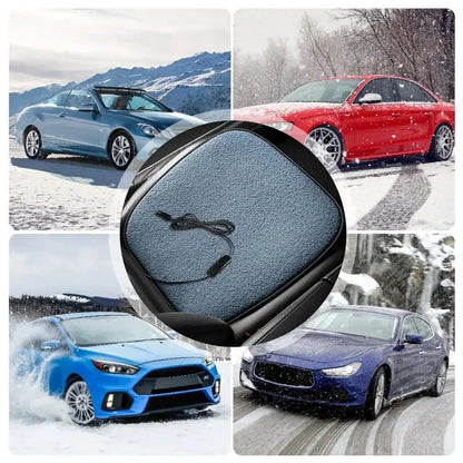 5V Car Heating Cushion Lamb Fleece Winter Warm Universal Car Interior Seat Cover Pad