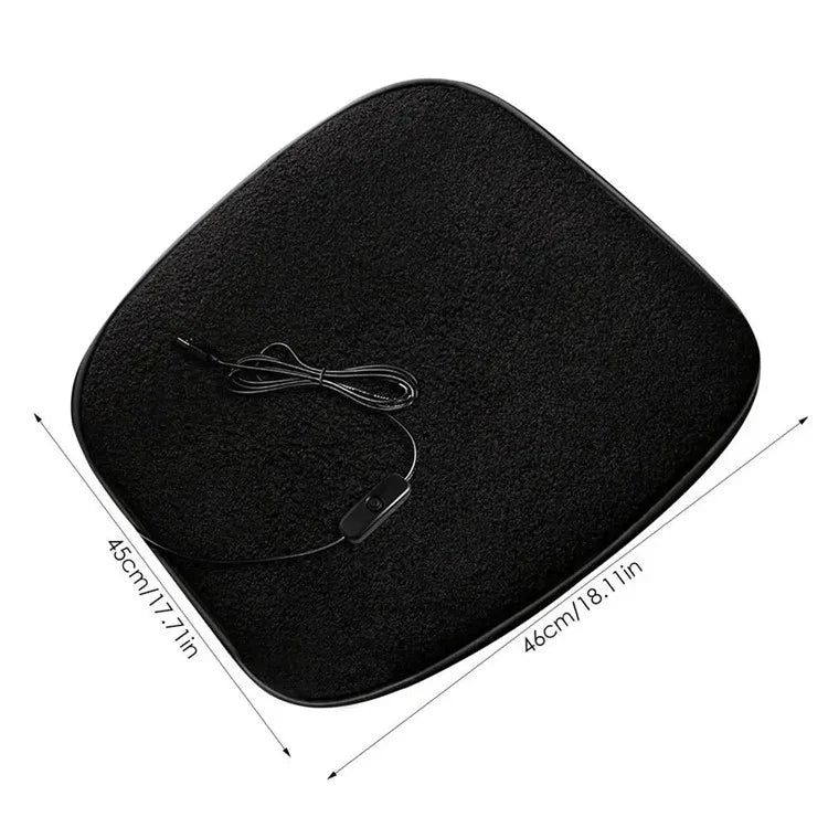5V Car Heating Cushion Lamb Fleece Winter Warm Universal Car Interior Seat Cover Pad