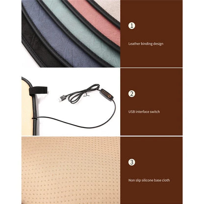 Heating Pad Seat Cushion 3 Temperature USB 5V Heating Pad Car Seat Cover for Cold Winter