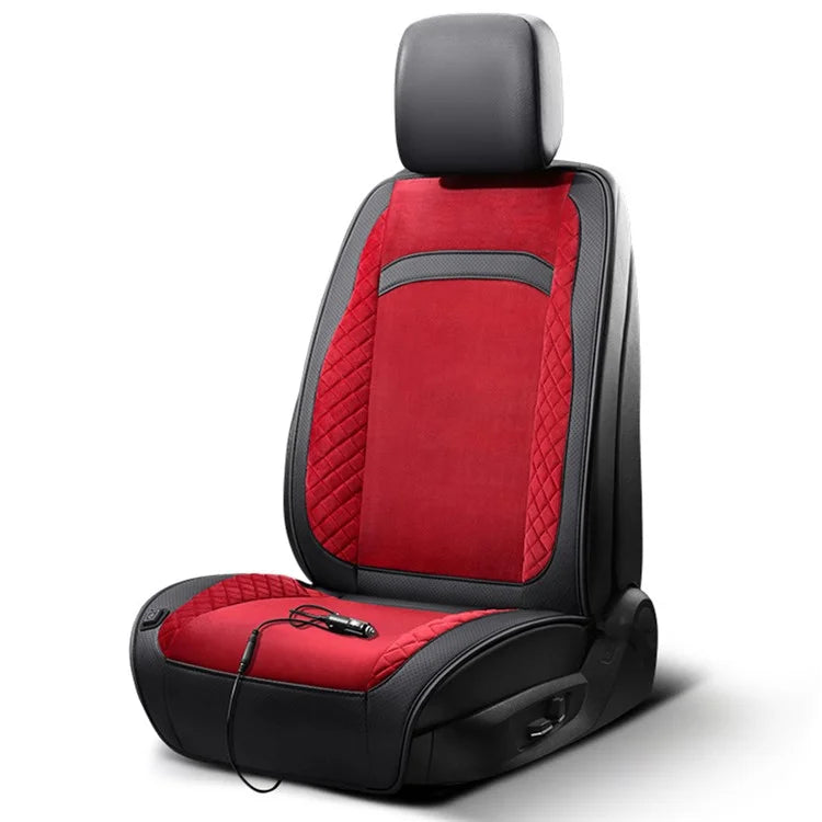 Universal 12V / 24V Car Electric Heating Car Seat Cushion with Backrest Car Seat Warmer for Winter