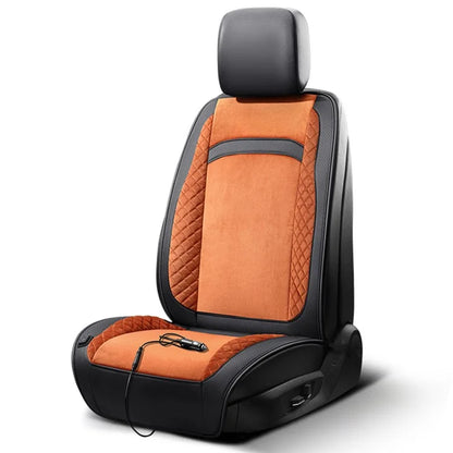 Universal 12V / 24V Car Electric Heating Car Seat Cushion with Backrest Car Seat Warmer for Winter