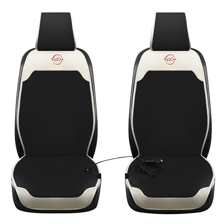 WM-XL2 2Pcs / Set 12V / 24V Car Heated Seat Cushion Universal Vehicle Seat Cover Warmer with Backrest for Cold Day