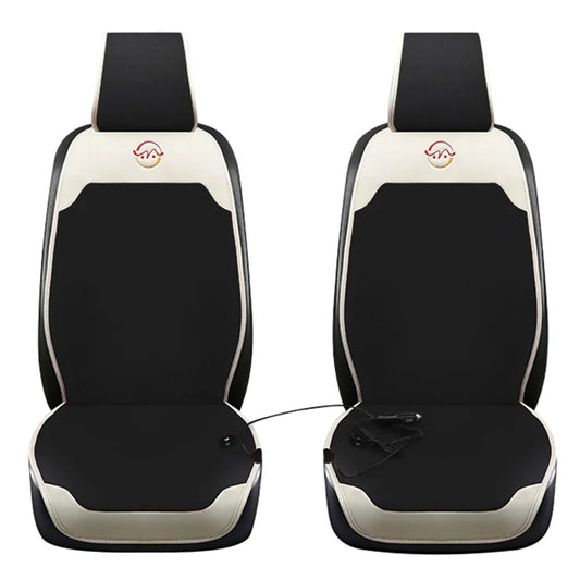 WM-XL2 2Pcs / Set 12V / 24V Car Heated Seat Cushion Universal Vehicle Seat Cover Warmer with Backrest for Cold Day