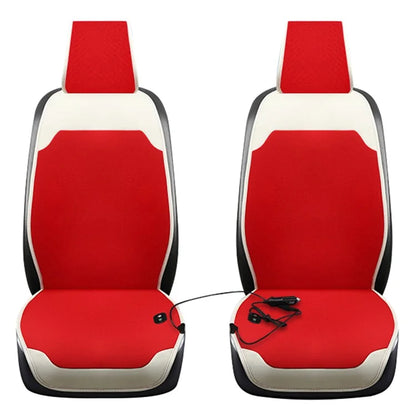 WM-XL2 2Pcs / Set 12V / 24V Car Heated Seat Cushion Universal Vehicle Seat Cover Warmer with Backrest for Cold Day
