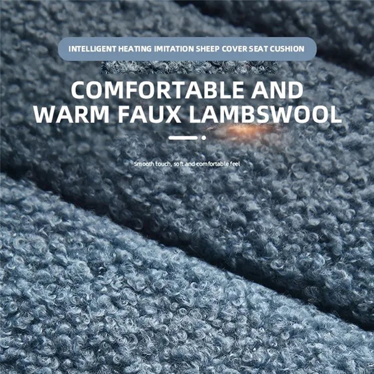 Rear Seat Cushion 12V Car Heated Protective Mat Pad Imitation Cashmere Back Seat Cover