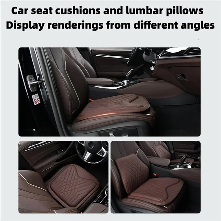 TK036 Nappa Texture PU Leather + Memory Foam Car Seat Cushion Non-slip Seat Pad