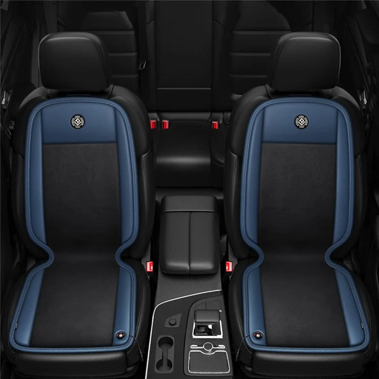 ANJUNY Driver+Passenger Side Car Electric Heated Seat Cushion Leather+Velvet+Sponge Winter Seat Heating Pad