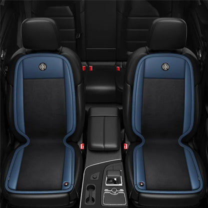 ANJUNY Driver+Passenger Side Car Electric Heated Seat Cushion Leather+Velvet+Sponge Winter Seat Heating Pad