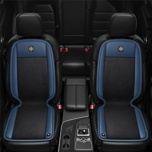 ANJUNY Driver+Passenger Side Car Electric Heated Seat Cushion Leather+Velvet+Sponge Winter Seat Heating Pad