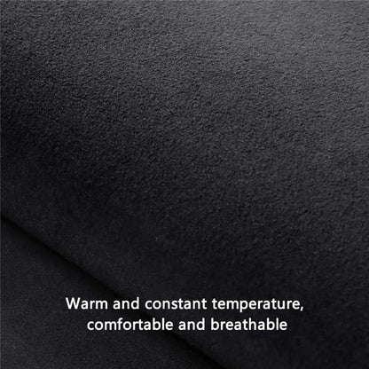 ANJUNY Car Electric Heated Seat Cushion Leather+Velvet+Sponge Winter Seat Heating Pad with Backrest