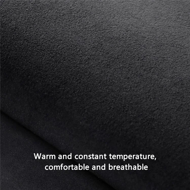 ANJUNY Car Electric Heated Seat Cushion Leather+Velvet+Sponge Winter Seat Heating Pad with Backrest