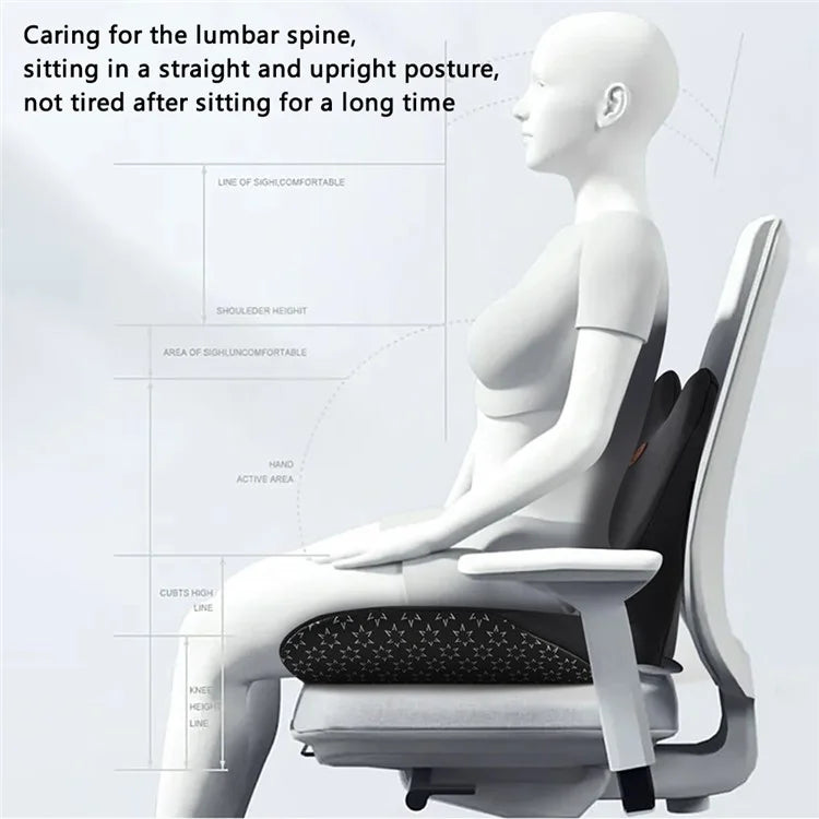 ZK001 Space Memory Foam Filling Integrated Lumbar Support Car Seat Cushion