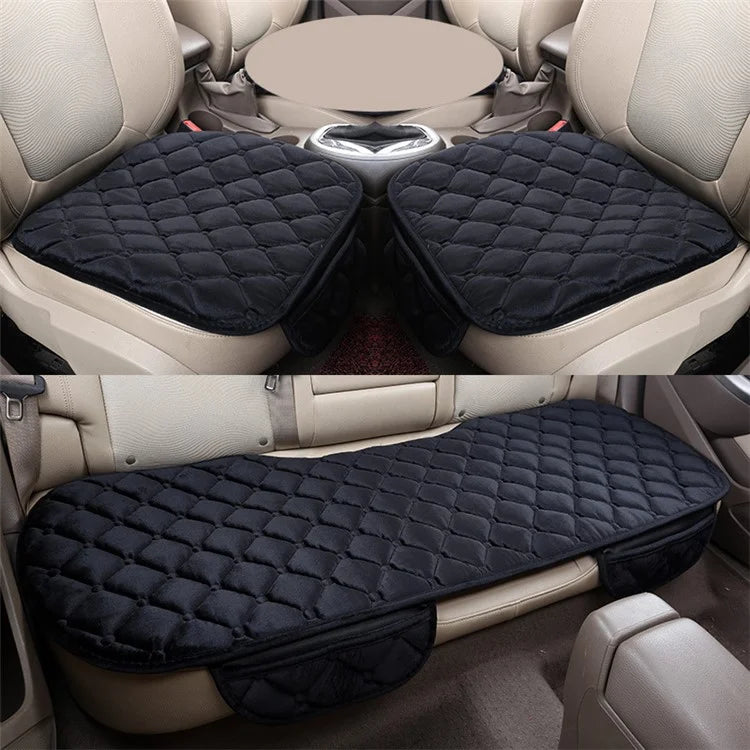 xdg-02 3Pcs / Set Car Front Rear Seat Mat Warm Anti-slip Vehicle Seat Cushions