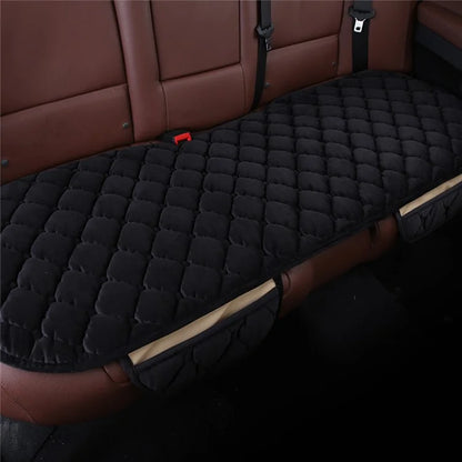 xdg-02 3Pcs / Set Car Front Rear Seat Mat Warm Anti-slip Vehicle Seat Cushionsish Green