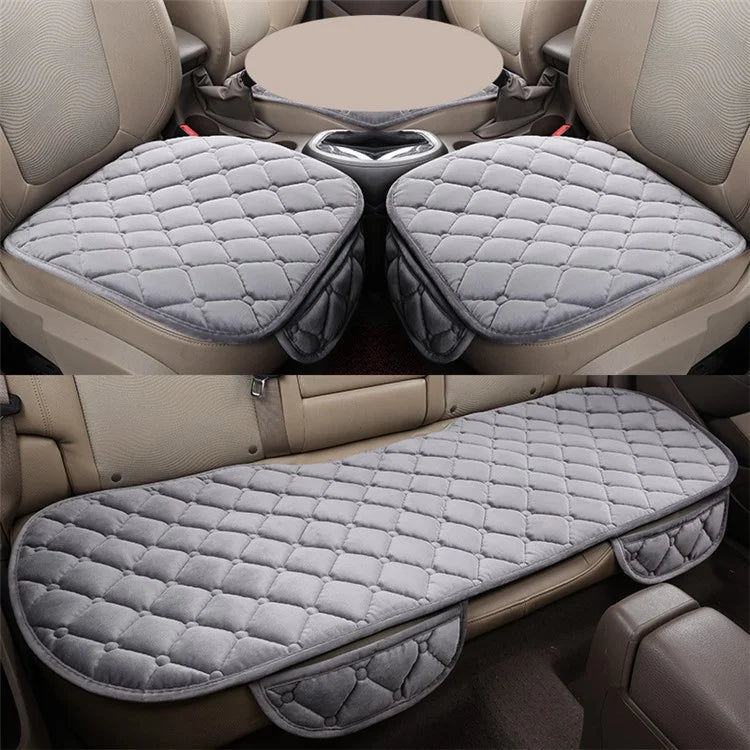 xdg-02 3Pcs / Set Car Front Rear Seat Mat Warm Anti-slip Vehicle Seat Cushions