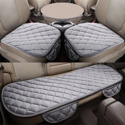 xdg-02 3Pcs / Set Car Front Rear Seat Mat Warm Anti-slip Vehicle Seat Cushions