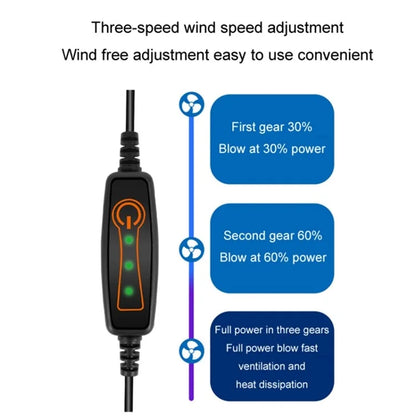 USB Powered Summer Breathable Car Seat Cushion Built-in 5 Fans Seat Cooling Mat