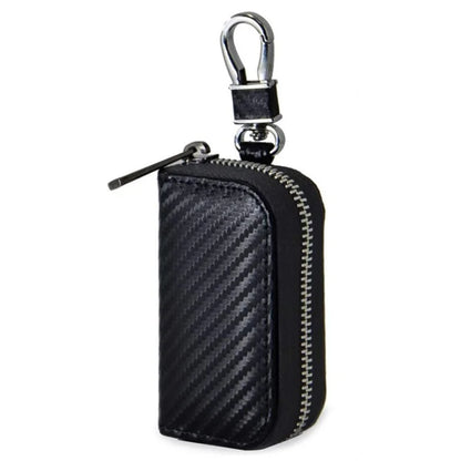 Carbon Fiber Leather Car Remote Key Protector RFID Signal Blocking Pouch Car Security Anti-Theft Bag