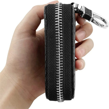 Carbon Fiber Leather Car Remote Key Protector RFID Signal Blocking Pouch Car Security Anti-Theft Bag