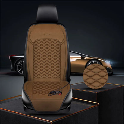 Car Winter Heated Short Plush Seat Cushion for 12V Car Electric Fast Heating Seat Cushion, Cigarette Lighter Power