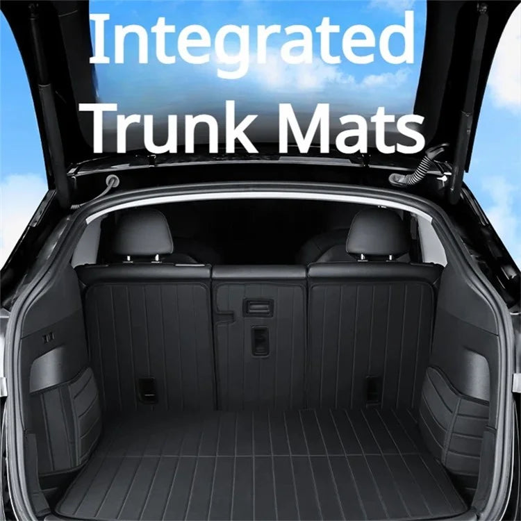 TSL1093 3Pcs / Set For Model Y Car Oxford Cloth Rear Trunk Mat Cushion Cargo Liner