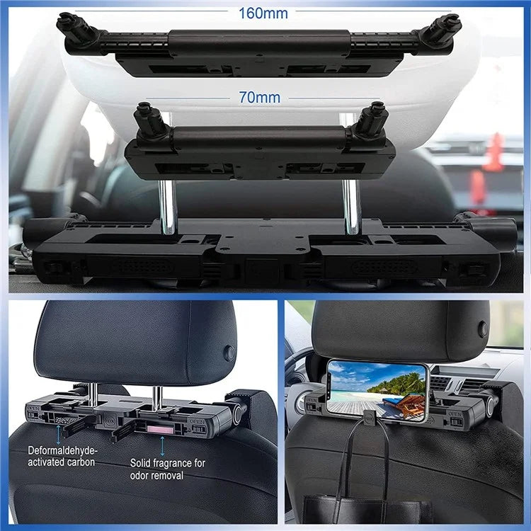 A05 Car Headrest Two Side Pillow Children Adult Car Seat Memory Foam Head Rest Cushion with Hook