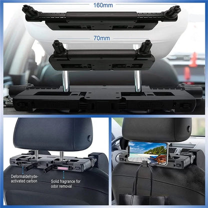 A05 Car Headrest Two Side Pillow Children Adult Car Seat Memory Foam Head Rest Cushion with Hook