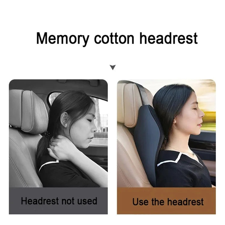 TS000512 For Model 3 / Y / S / X Memory Foam Lumbar Support Cushion Car Headrest Neck Pillow