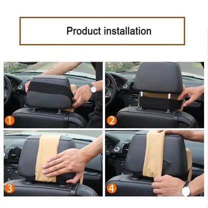 TS000512 For Model 3 / Y / S / X Memory Foam Lumbar Support Cushion Car Headrest Neck Pillow