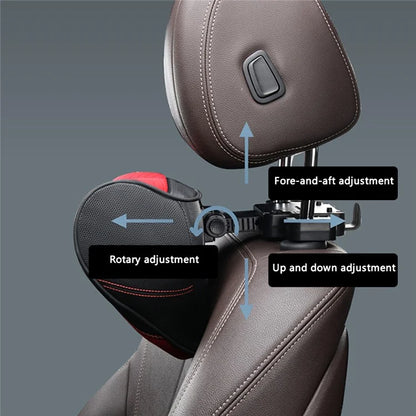 ZJ002 9D Automobile Seat Headrest Universal Adjustable Mechanical Headrest with Bracket