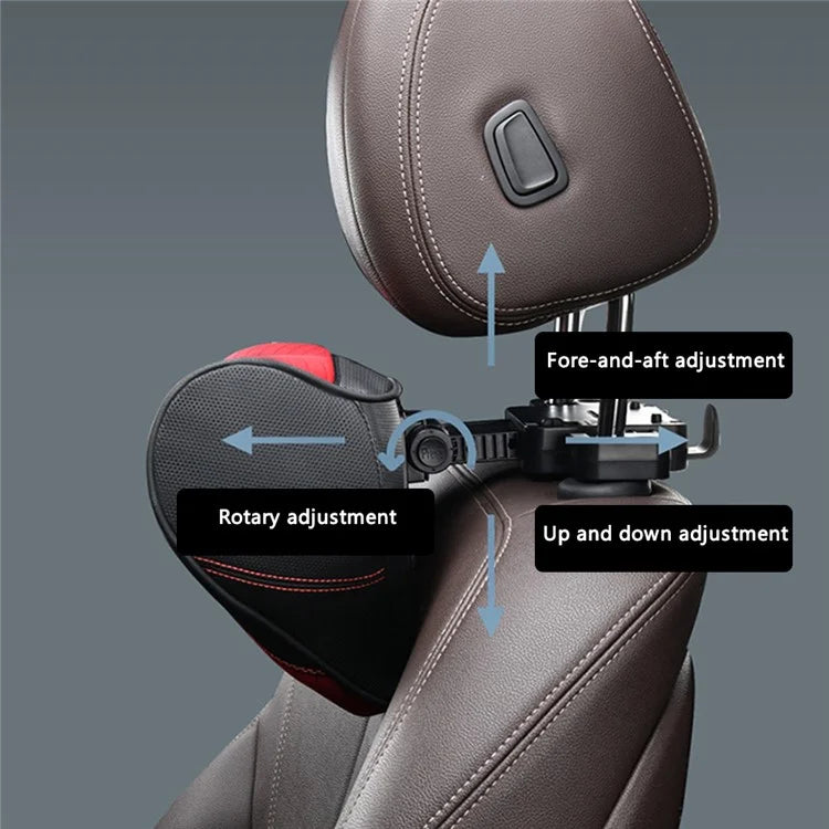 ZJ002 9D Automobile Seat Headrest Universal Adjustable Mechanical Headrest with Bracket