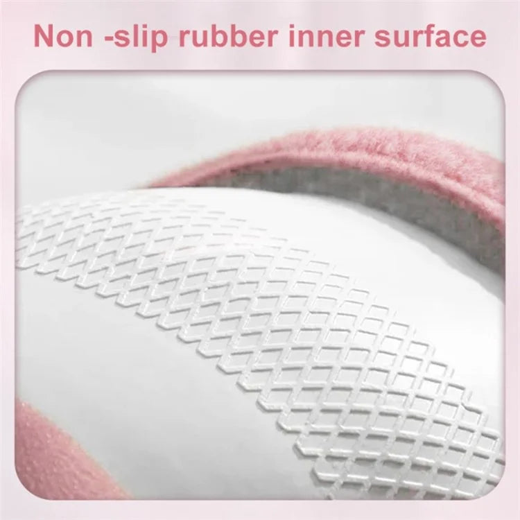 38cm D-shape Cartoon Bear Car Steering Wheel Cover Short Plush Warm Steering Wheel Sleeve