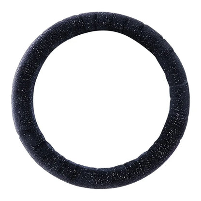 38cm Round Car Steering Wheel Cover Fluffy Winter Plush Anti-Slip Car Decoration