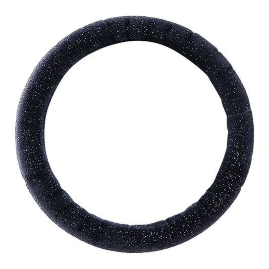 38cm Round Car Steering Wheel Cover Fluffy Winter Plush Anti-Slip Car Decoration