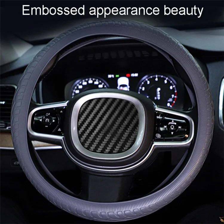 Car Tire Texture Steering Wheel Anti-slip Grip Silicone Protective Cover