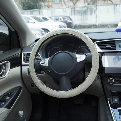 Car Tire Texture Steering Wheel Anti-slip Grip Silicone Protective Cover