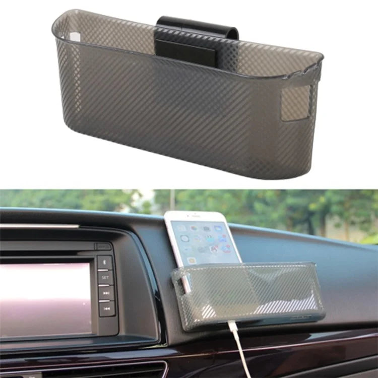 3R 2105 18x3x7cm Car Storage Box Silicone+ABS Phone Card Coin Organizer Case