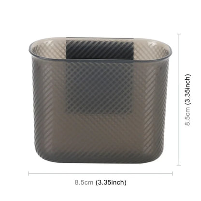 3R 2104 8.5x3.5x8.5cm Adhesive Storage Box Silicone+ABS Car Mounted Storage Case