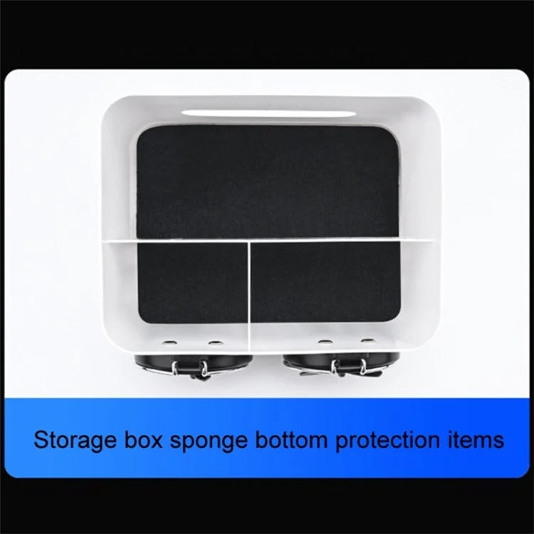 Car Armrest Storage Box ABS Tissue Case Organizer with Foldable Cup Holder