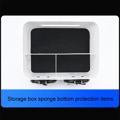 Car Armrest Storage Box ABS Tissue Case Organizer with Foldable Cup Holder