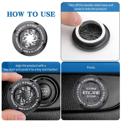 Car Start Stop Engine Button Switch One-key Start Button Engine Ignition Switch Cover