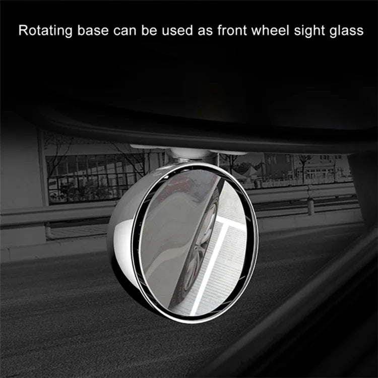3R 044 65mm Car Blind Spot Mirror Safety Driving Wide Angle 360 Degree Adjustable Clear Rearview Mirror