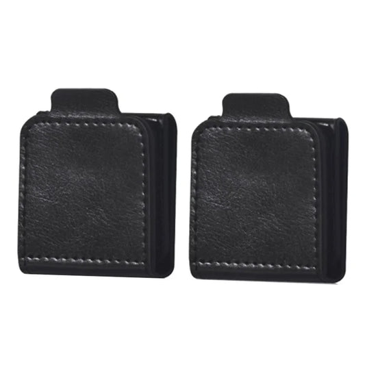 2Pcs Car Safety Seat Belt Adjuster Strap Clip PU Leather Kids Seat Belt Limiter