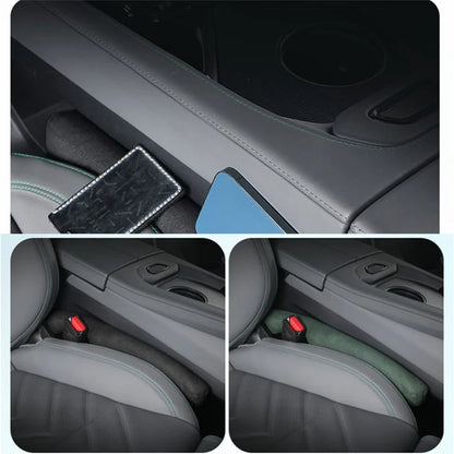 SNBLO 1 Pair Car Seat Gap Filler Suede Seat Gap Plug Leak-proof Strip