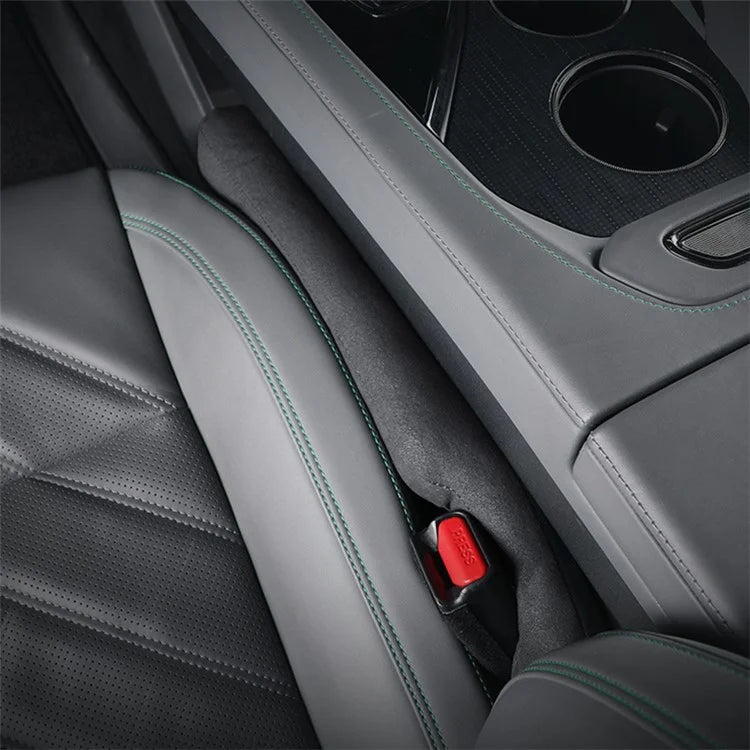 SNBLO 1 Pair Car Seat Gap Filler Suede Seat Gap Plug Leak-proof Strip