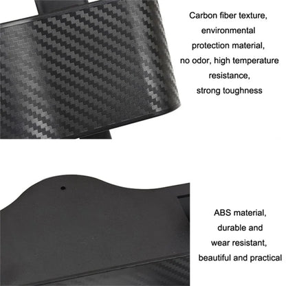 Car Seat Back Storage Box Sundries Organizer Carbon Fiber Texture Plastic Hanging Case