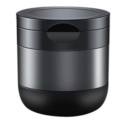 Aluminum Alloy Car Ashtray with LED Light Flame Retardant Good Sealing Ash Storage Holder