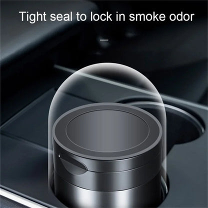 Aluminum Alloy Car Ashtray with LED Light Flame Retardant Good Sealing Ash Storage Holder