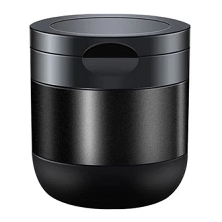 Aluminum Alloy Car Ashtray with LED Light Flame Retardant Good Sealing Ash Storage Holder